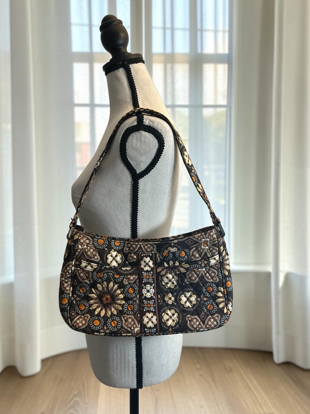 Vera Bradley Quilted Floral Crossbody Shoulder Bag Retired Pattern